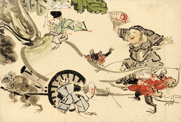 Daikoku with Rats by Kawanabe Kyosai