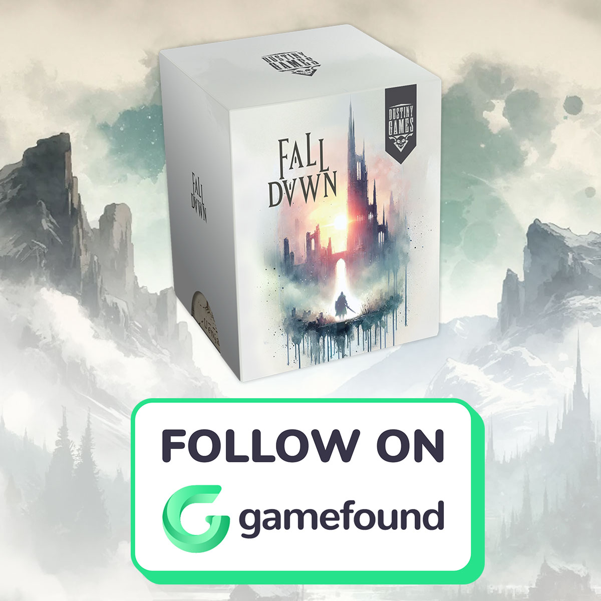 Fall Dawn is a competitive dungeon-crawler card game featuring exploration, combat, character building, and a strong focus on strategy and bluffing. 