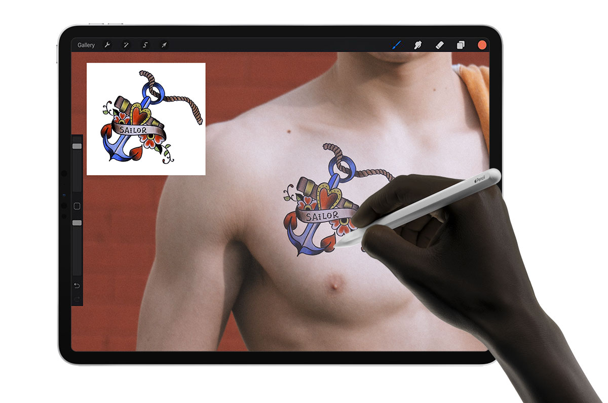 Ipad Pro per disegnare tatuaggi