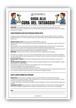 Scarica la Guida alla Cura del Tatuaggio