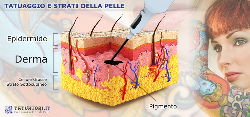 Il pigmento si deposita sul derma