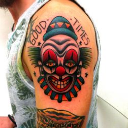 Old school clown tattoo-1
