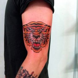 old school tiger tattoo-1