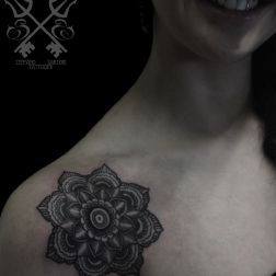 mandala dotwork, mandala puntinato