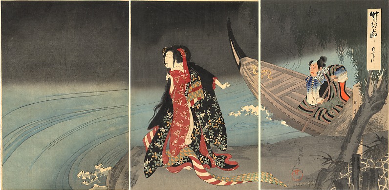 Chikanobu il barcaiolo