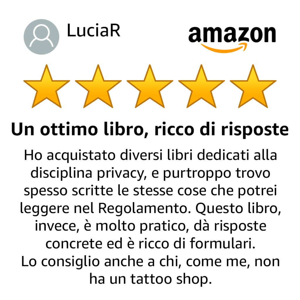 Opinioni Libro Privacy Tattoo Shop