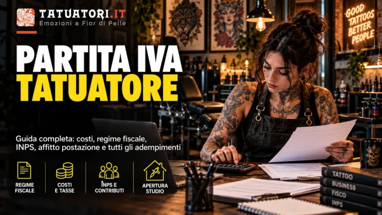 Partita IVA per tatuatori: tasse, INPS, affitto postazione e falsi miti da sfatare