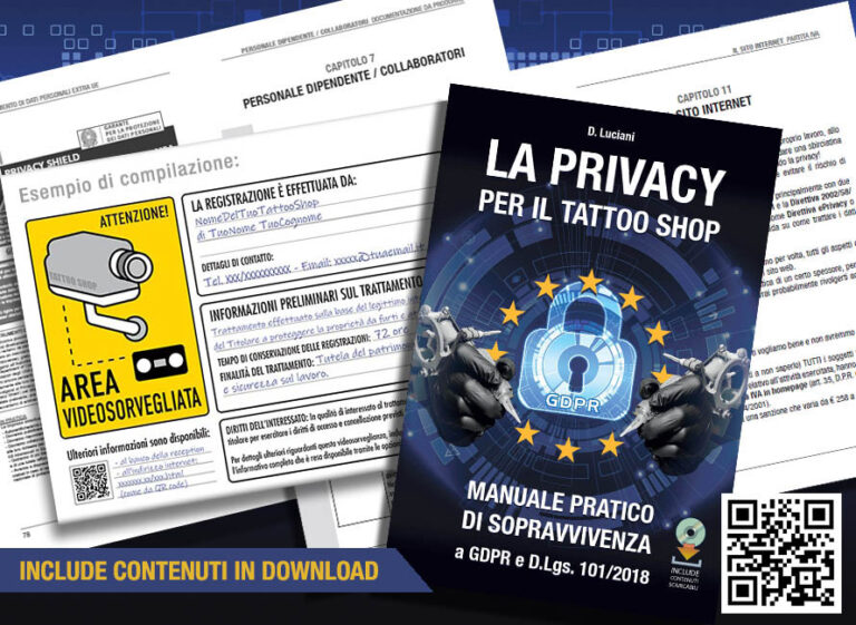 Videosorveglianza: Aggiornato il Manuale privacy per i Tattoo Shops