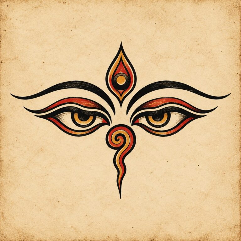 Tatuaggio Occhio di Buddha