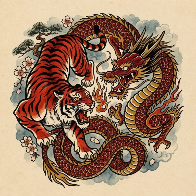 Tatuaggio Tigre e Dragone